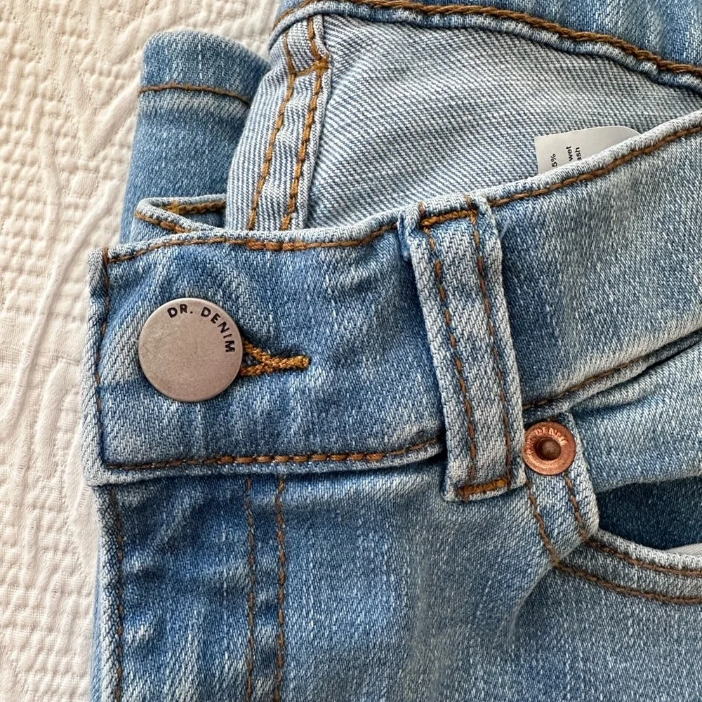 Revolve Dr. Denim Dixy straight in hurricane light blue size 23 NWT - Picture 6 of 6
